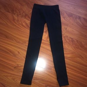 Felt Black Leggings
